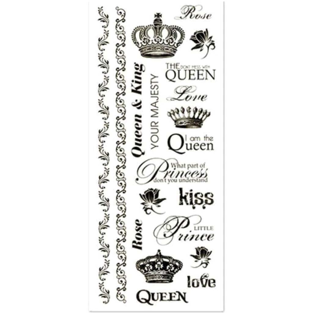 Paper Craft Sticker: Themes Classic Photo Safe Royal family 5 x 12 Clear 