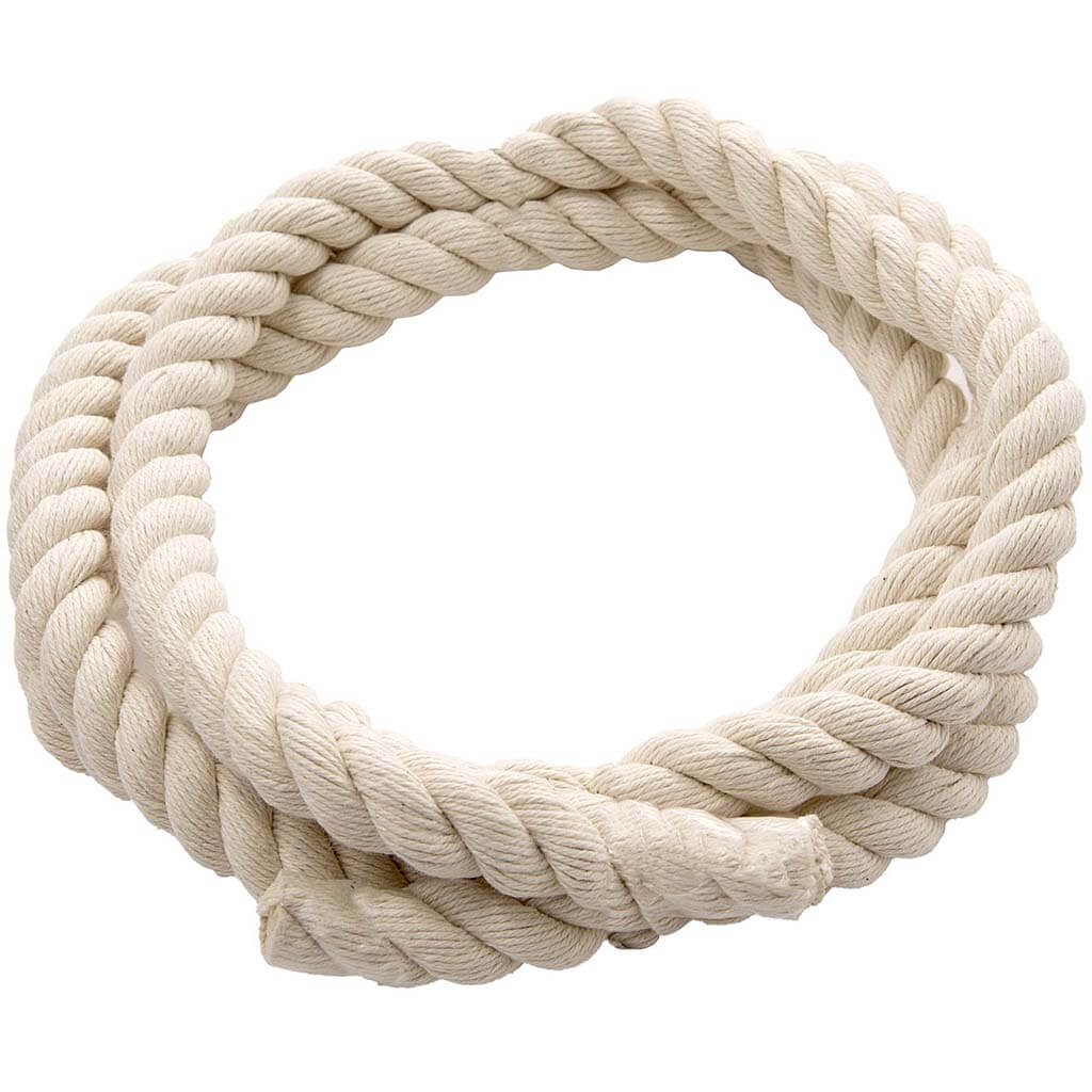 Pepperell Natural Cotton Craft Rope 3-Ply Twist 0.5in x 5ft