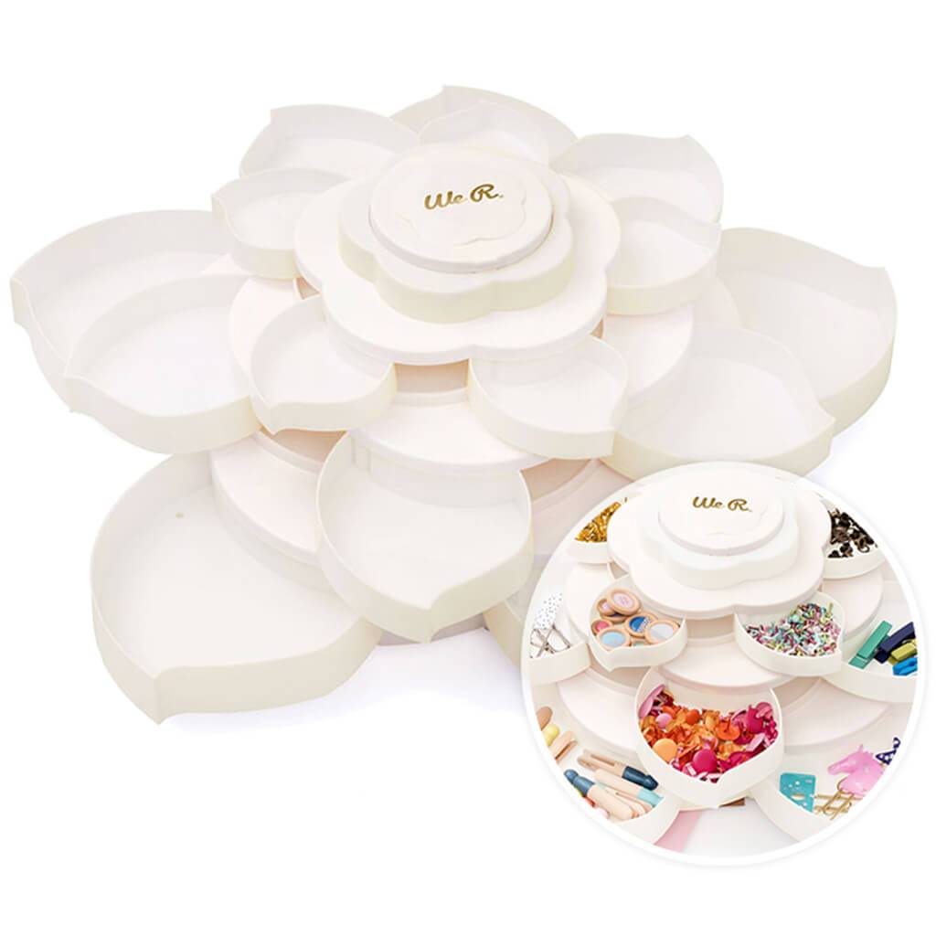 White Mini Bloom Embellishment Storage