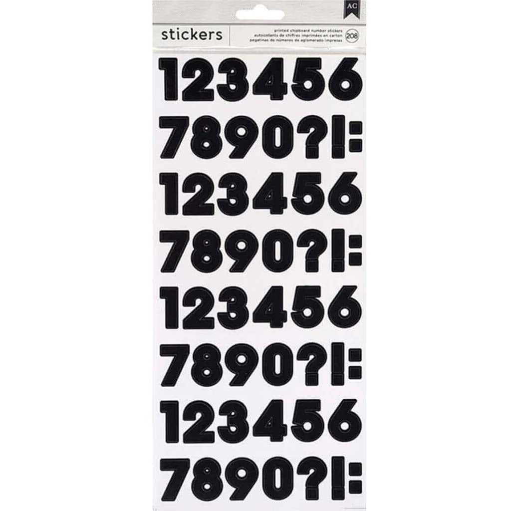 Number Sticker Black