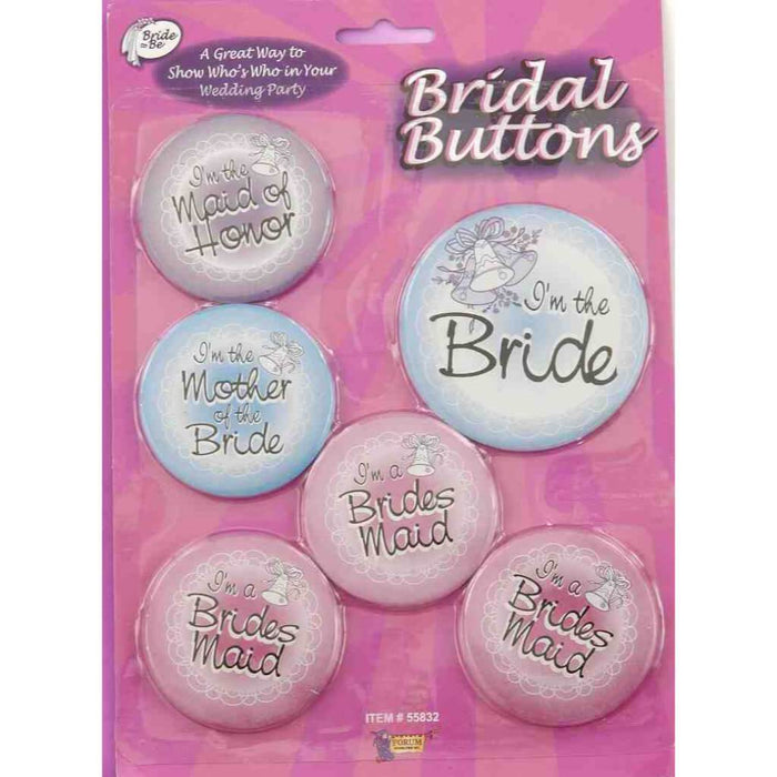 BRIDAL BUTTON SET 6 CARD 