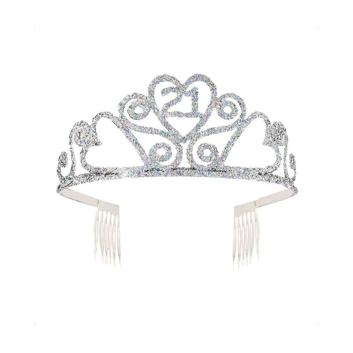 21st Birthday Glitter Tiara