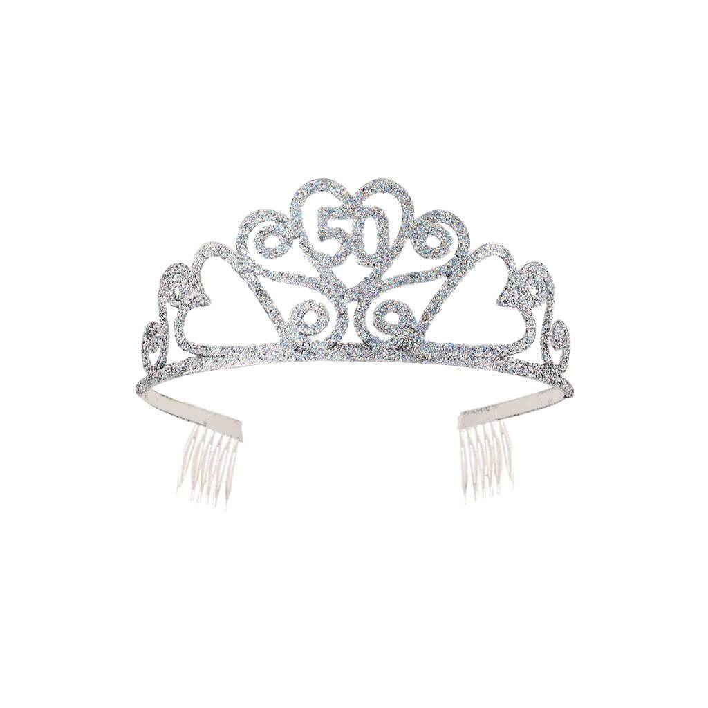 GLITTER BIRTHDAY TIARA 50 