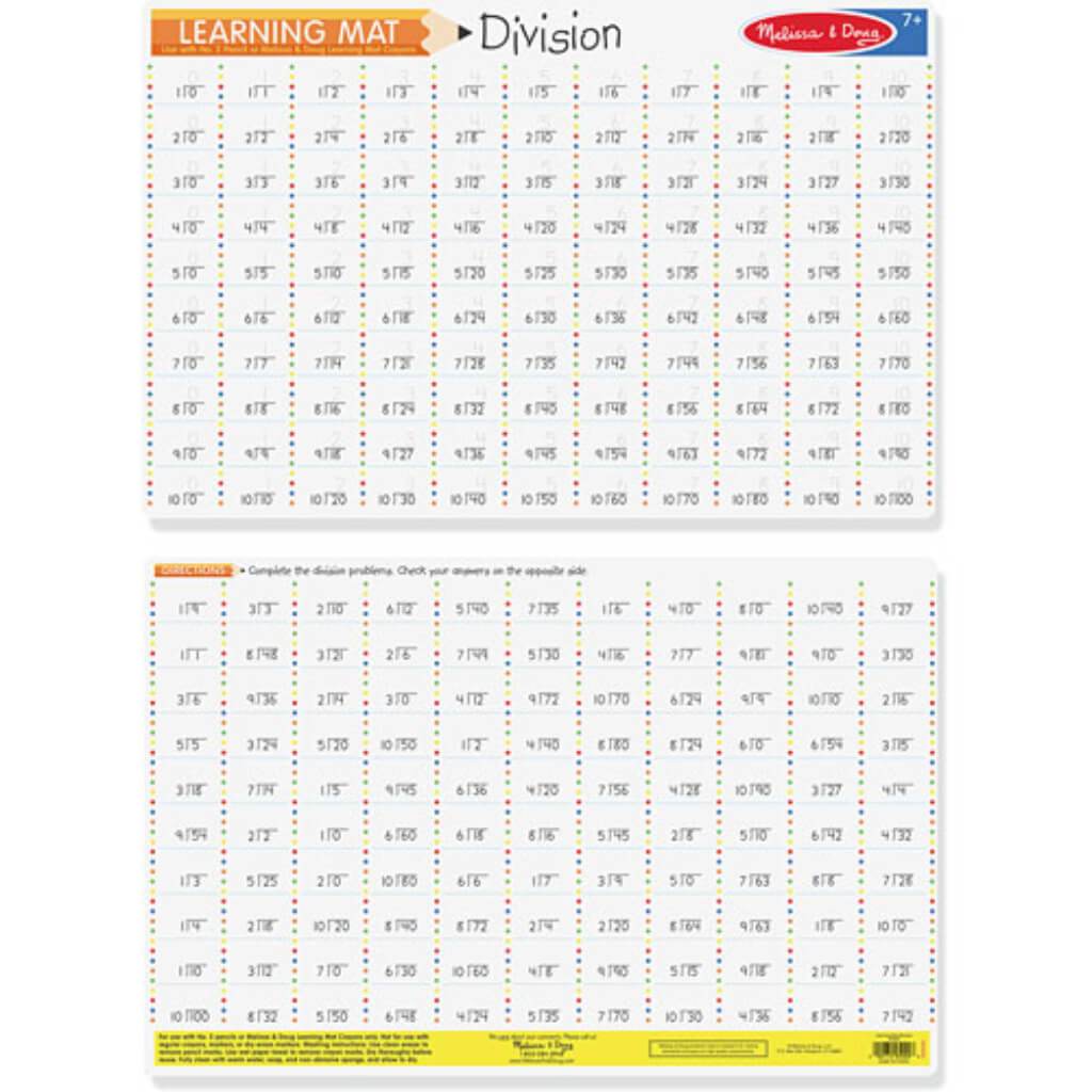 Write-A-Mat Division Problem