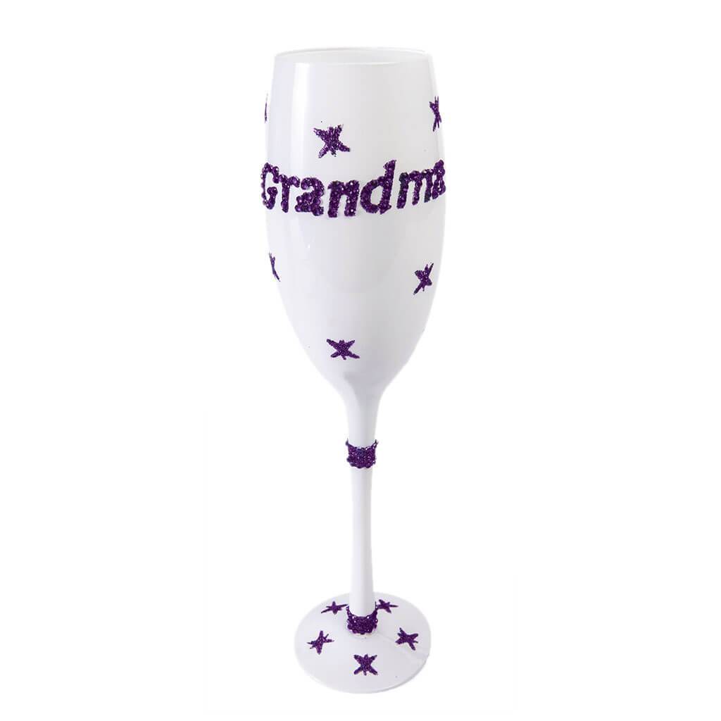 CHAMPAGNE FLUTE GRANDMA WHITE 