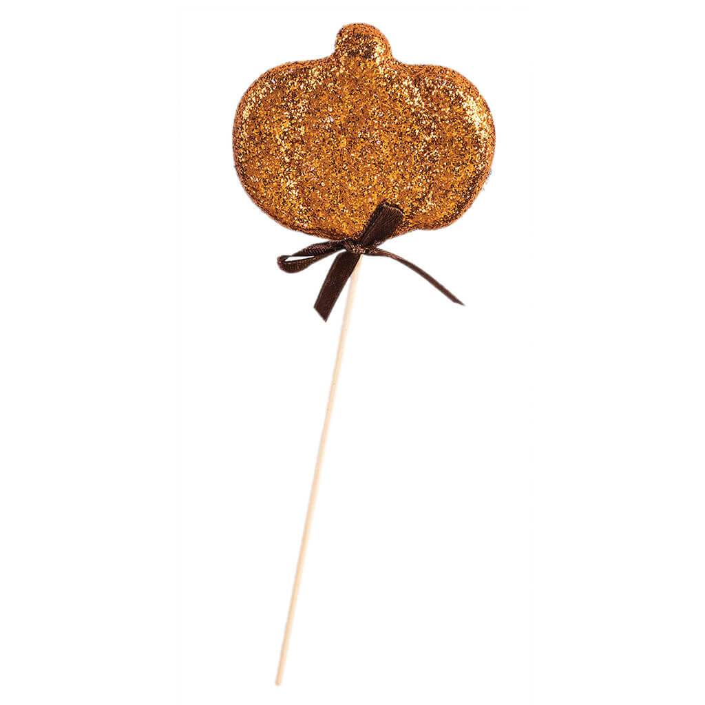 HARVEST PUMPKIN GLITTER PICKS 