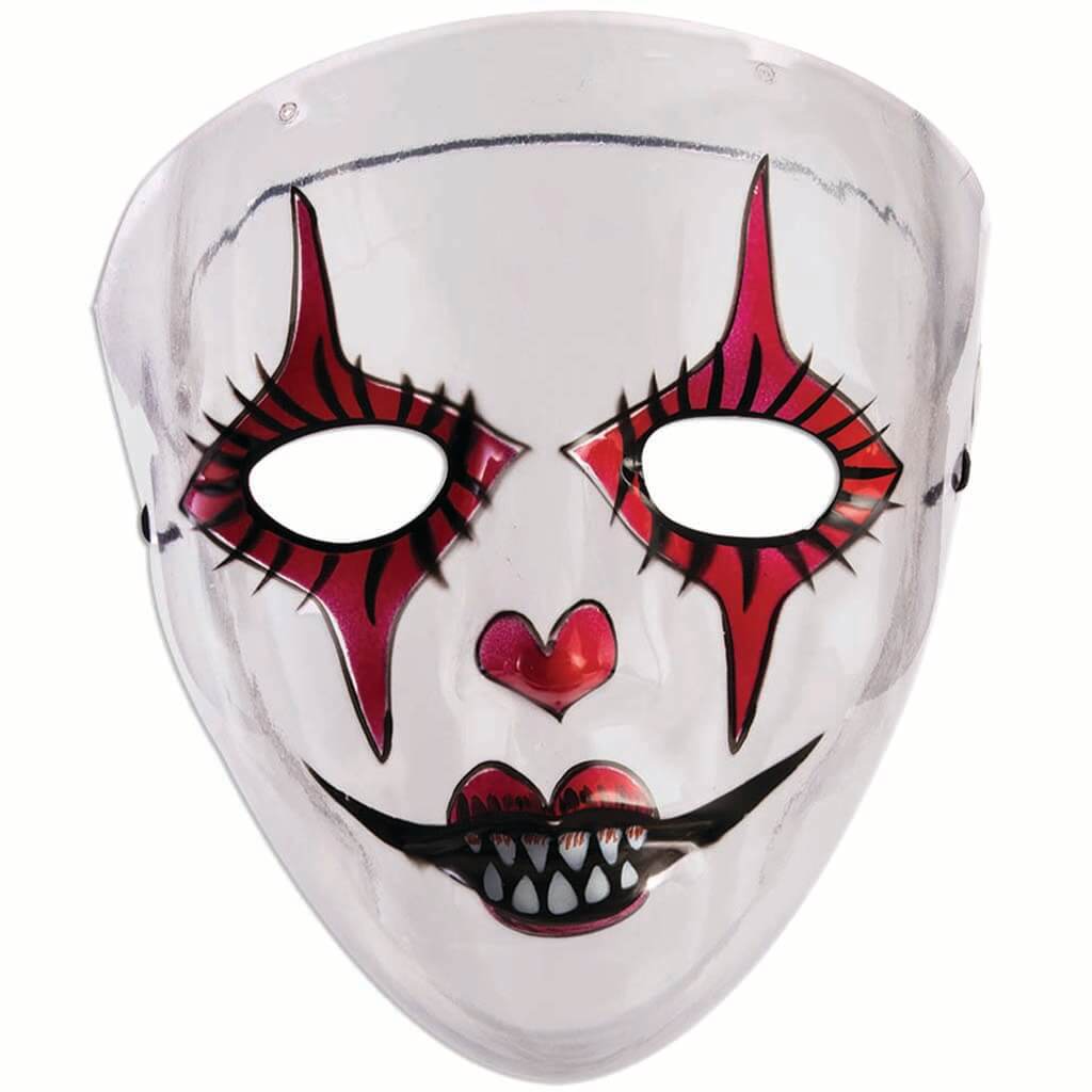 Transparent Evil Harlequin Mask