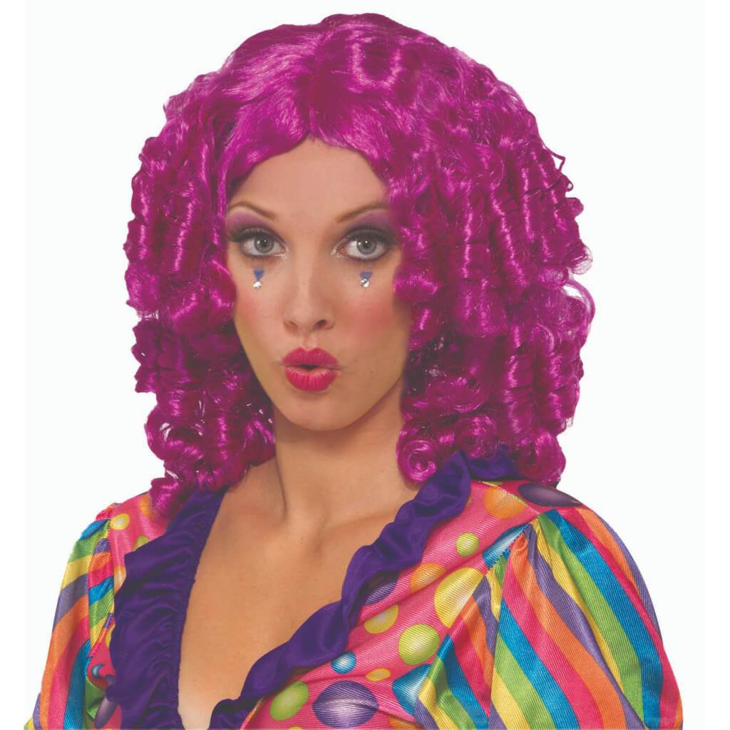 Puple Curly the Clown Wig