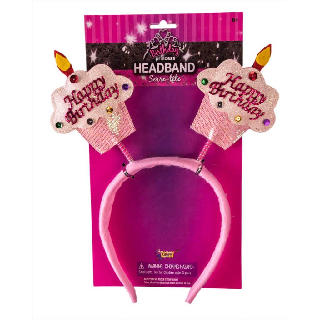 Cupcake Happy Birthday Bopper Headband