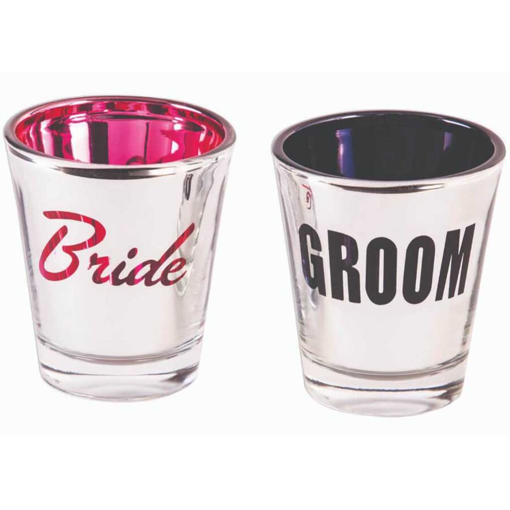 Bride and Groom Shot Glasses