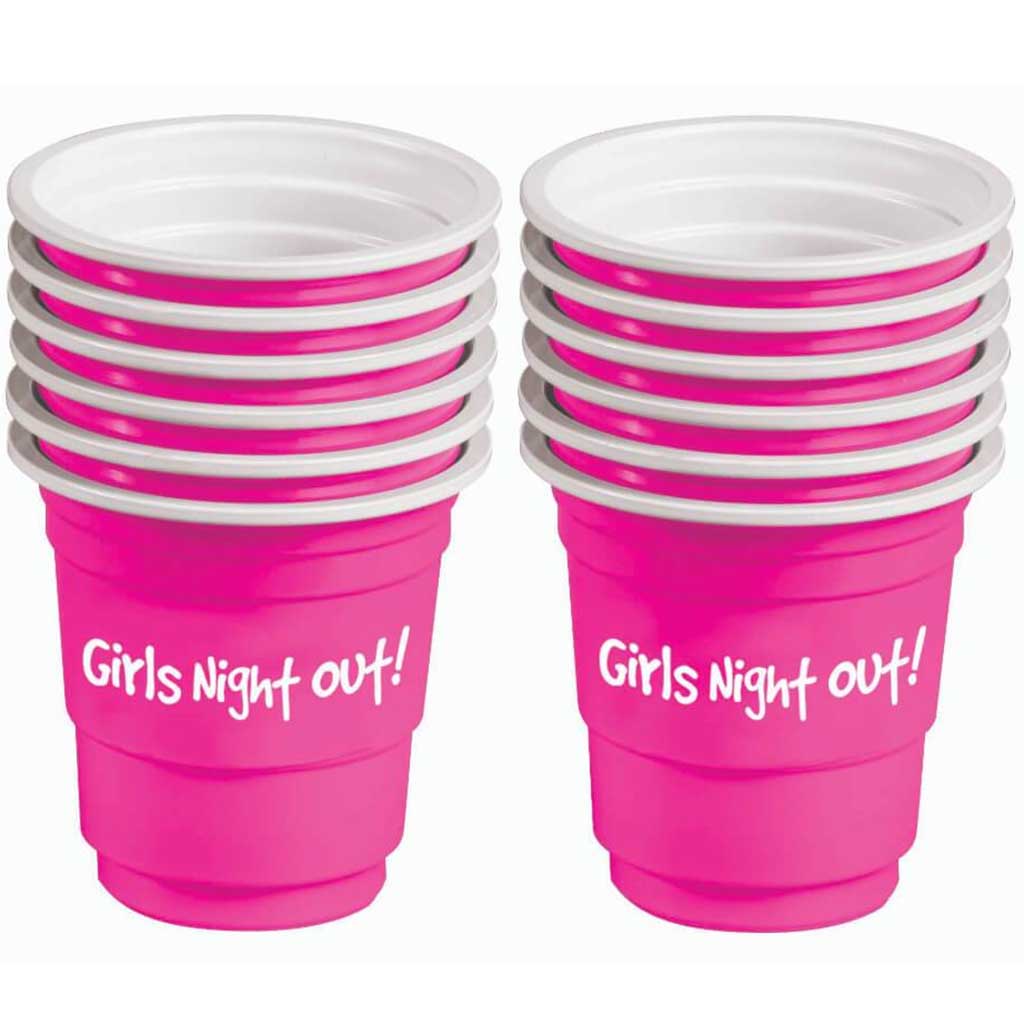 Girls Night Out! Bachelorette Plastic Shot Glasses Set of 12