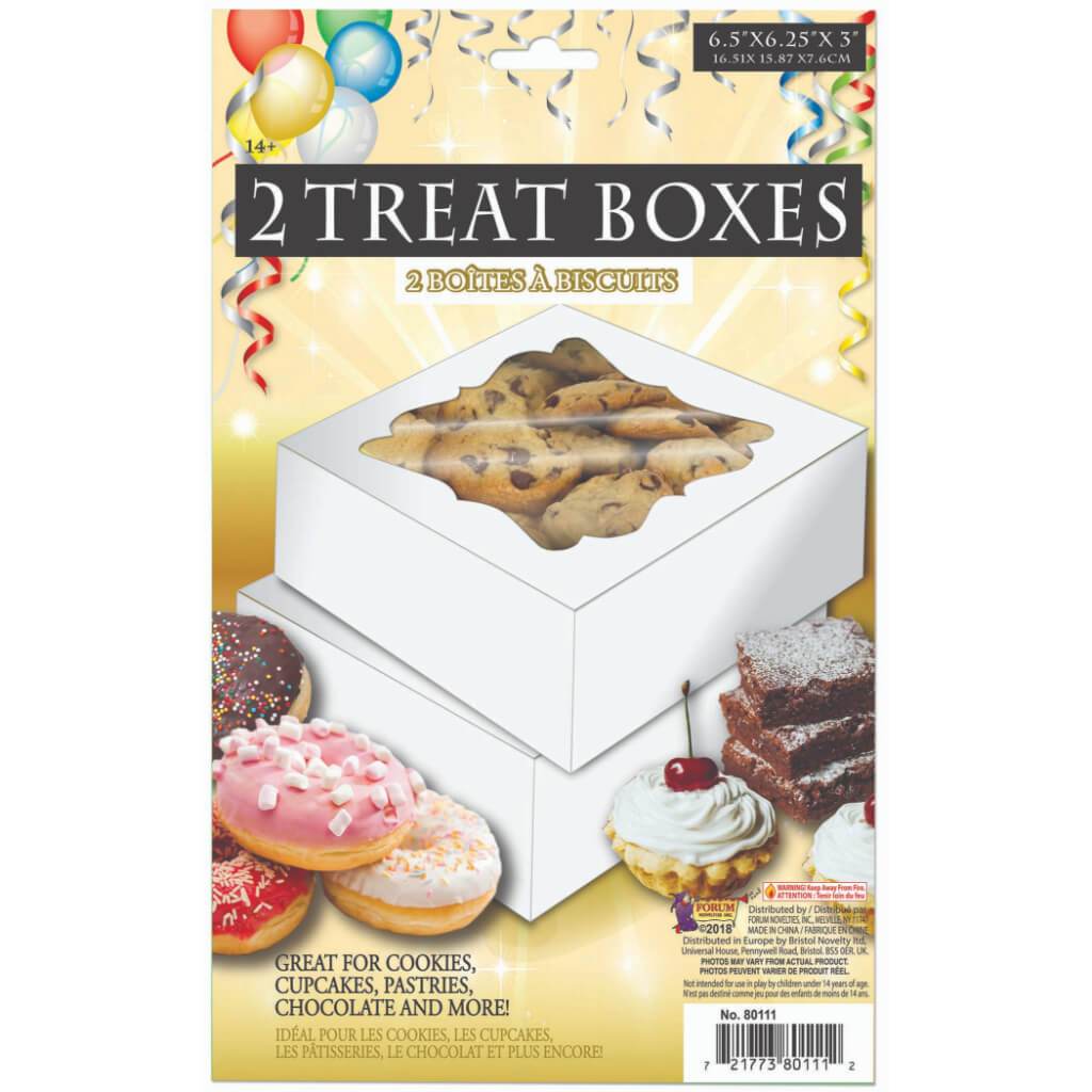 Plain White Treat Box 2pcs