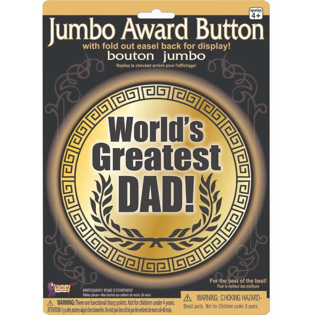 Worlds Greatest Dad Jumbo Button