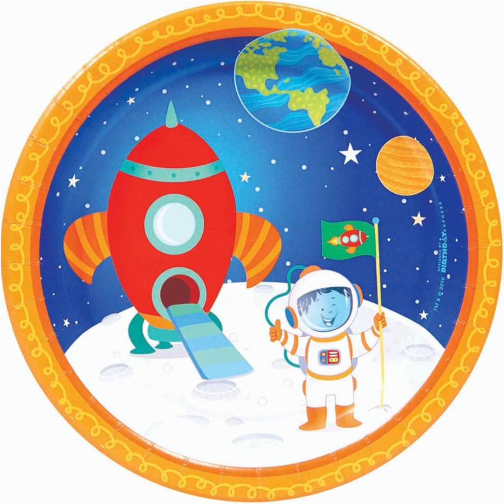 Rocket to Space Dessert Plates