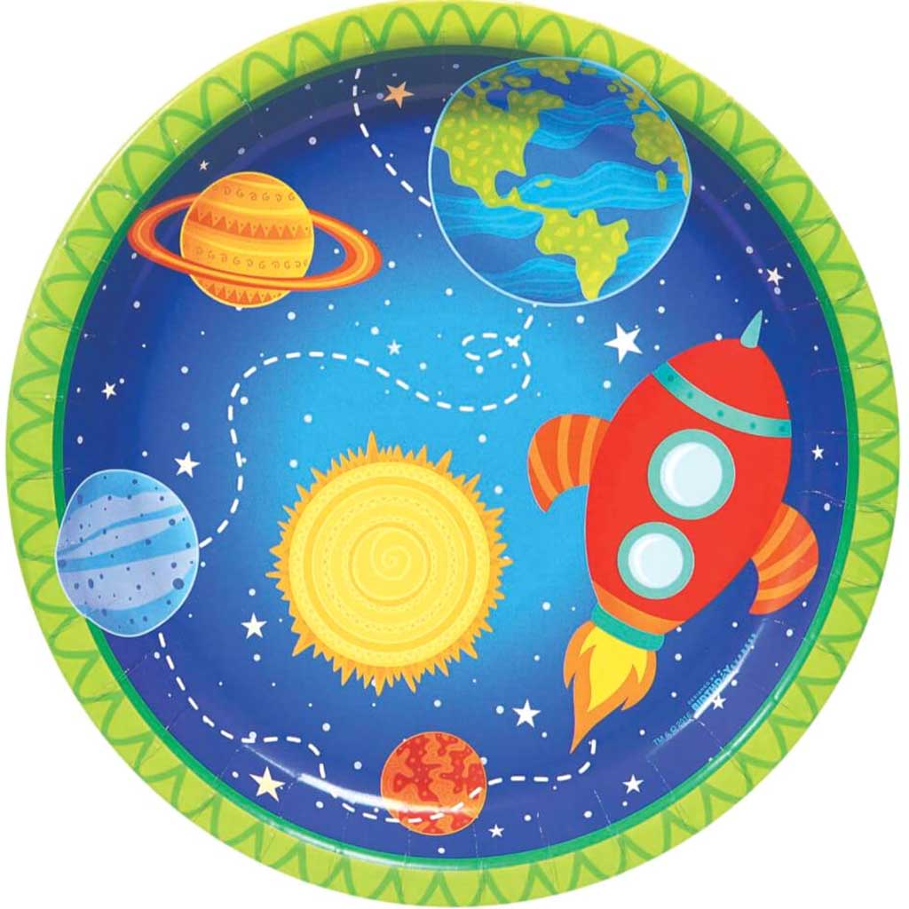 Rocket to Space Dinner Plates