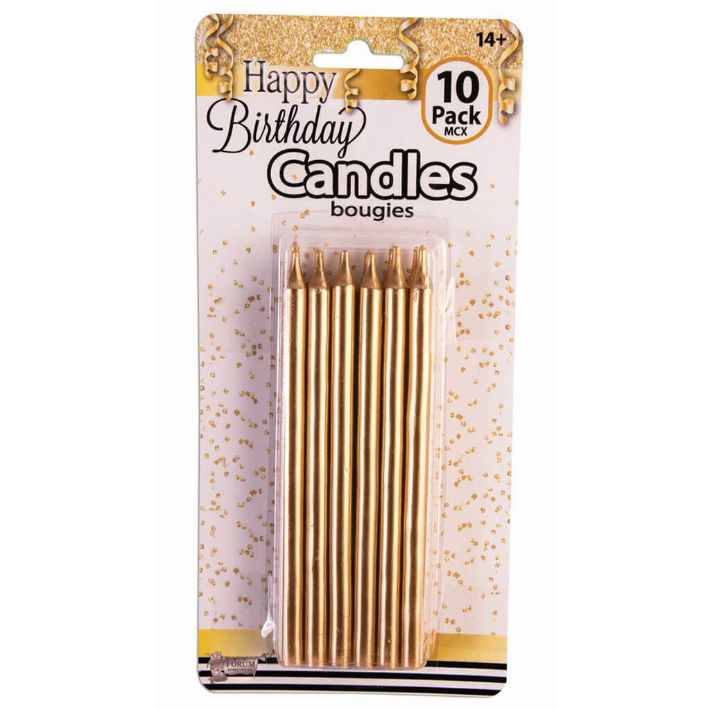 Extra Long Gold Bday Candles