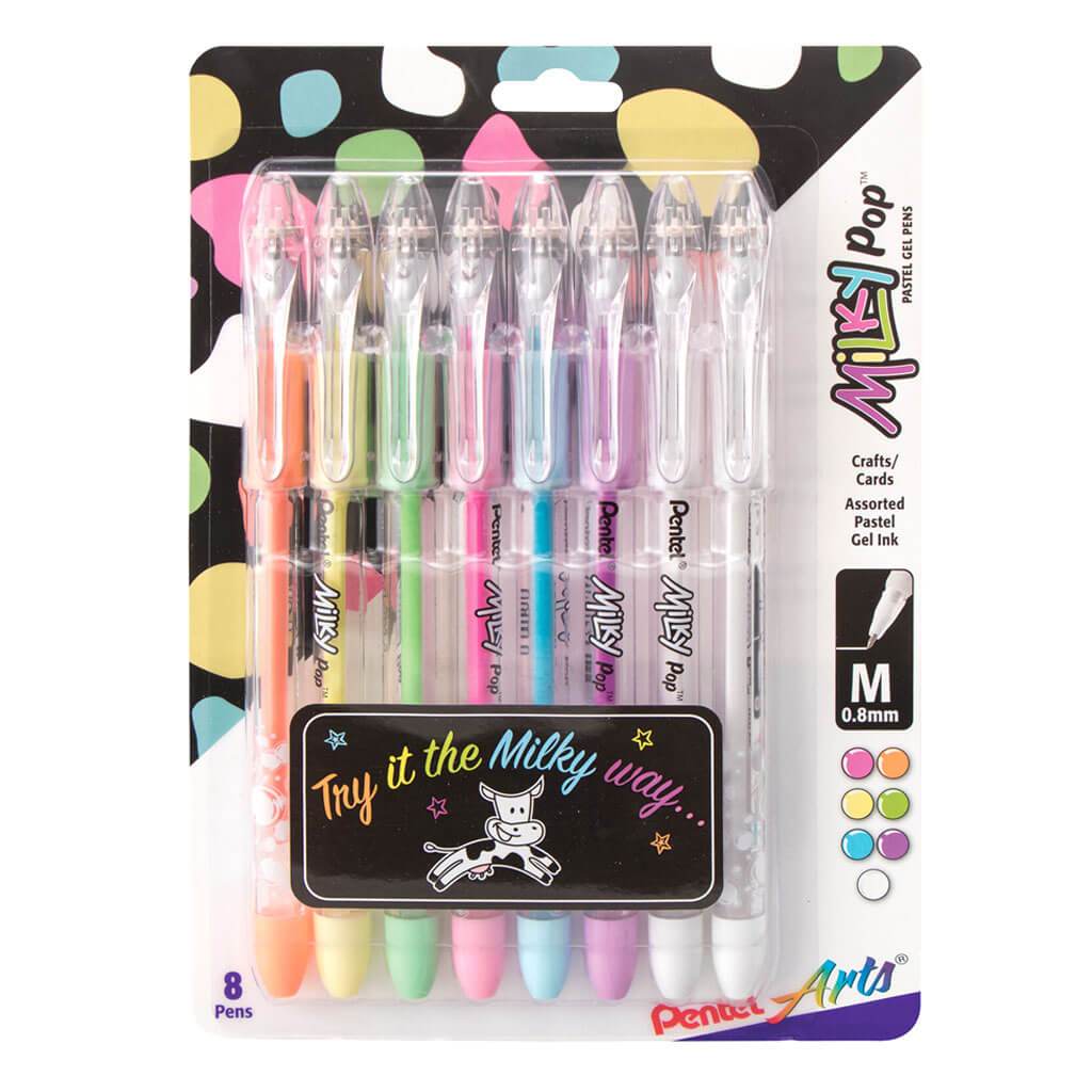 PENTEL ARTS MILKY POP PASTEL GEL PEN (0.8MM) MEDIUM LINE