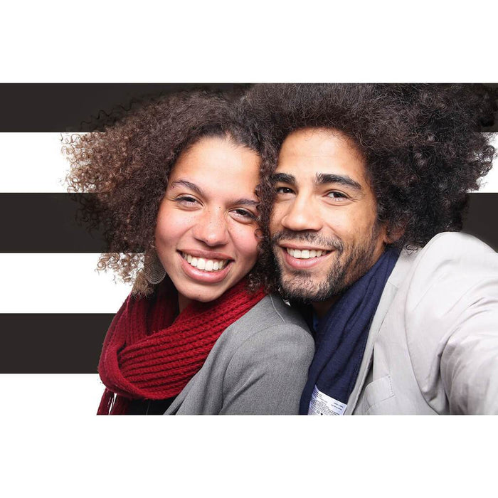 Black & White Stripes Photo Backdrop