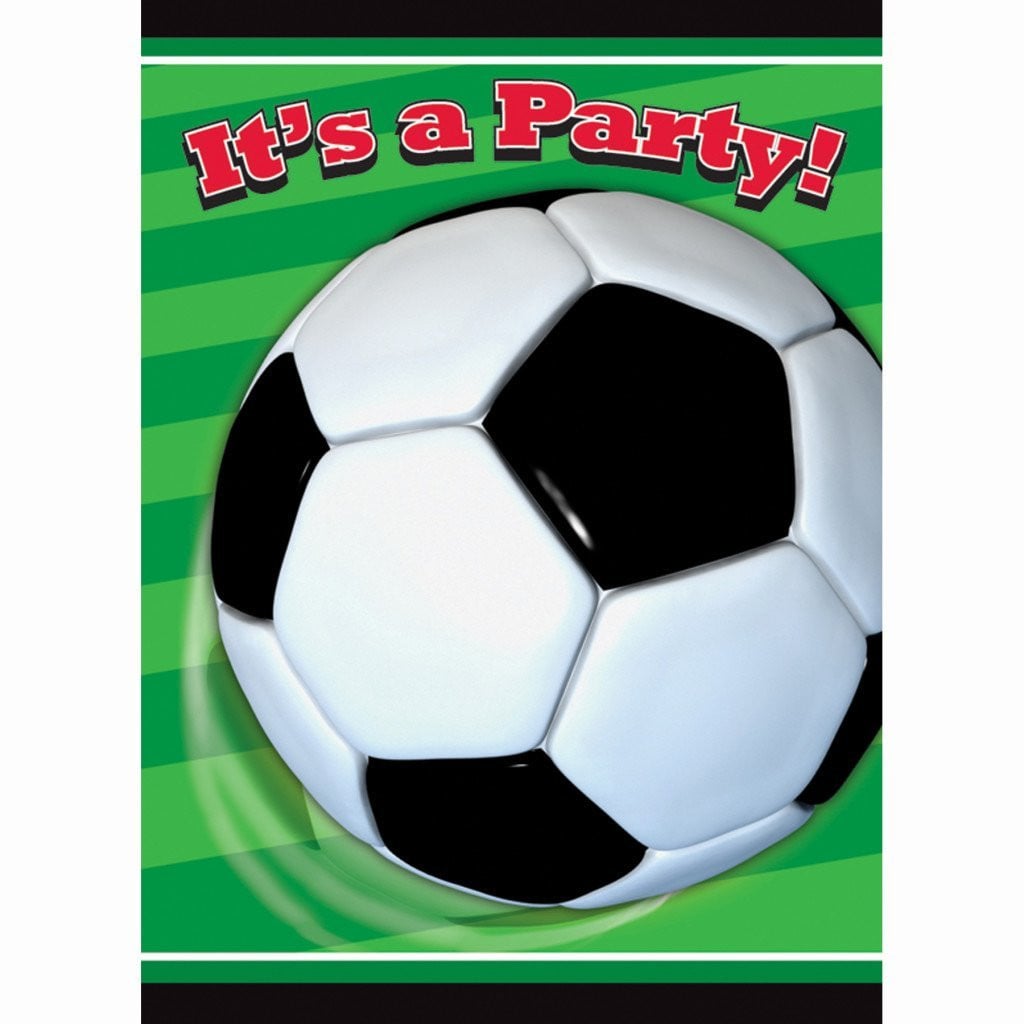 3D Soccer Invitations, 8ct 