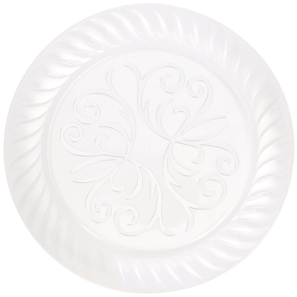 Clear Plastic Fluted Plates 7in 10ct, Premier Stylz Brand 