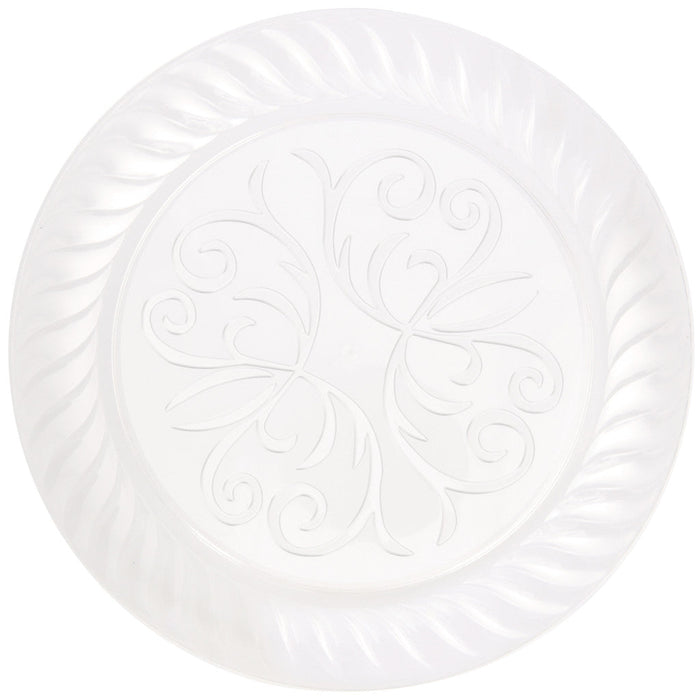 Clear Plastic Fluted Plates 7in 10ct, Premier Stylz Brand 