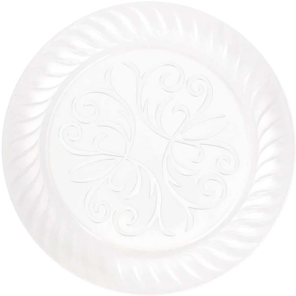 Clear Plastic Fluted Plate 9in 10ct, Premier Stylz Brand 