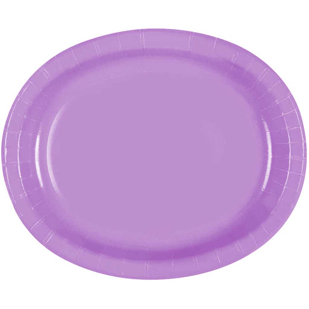 Oval Plates 8ct, Pretty Purple 