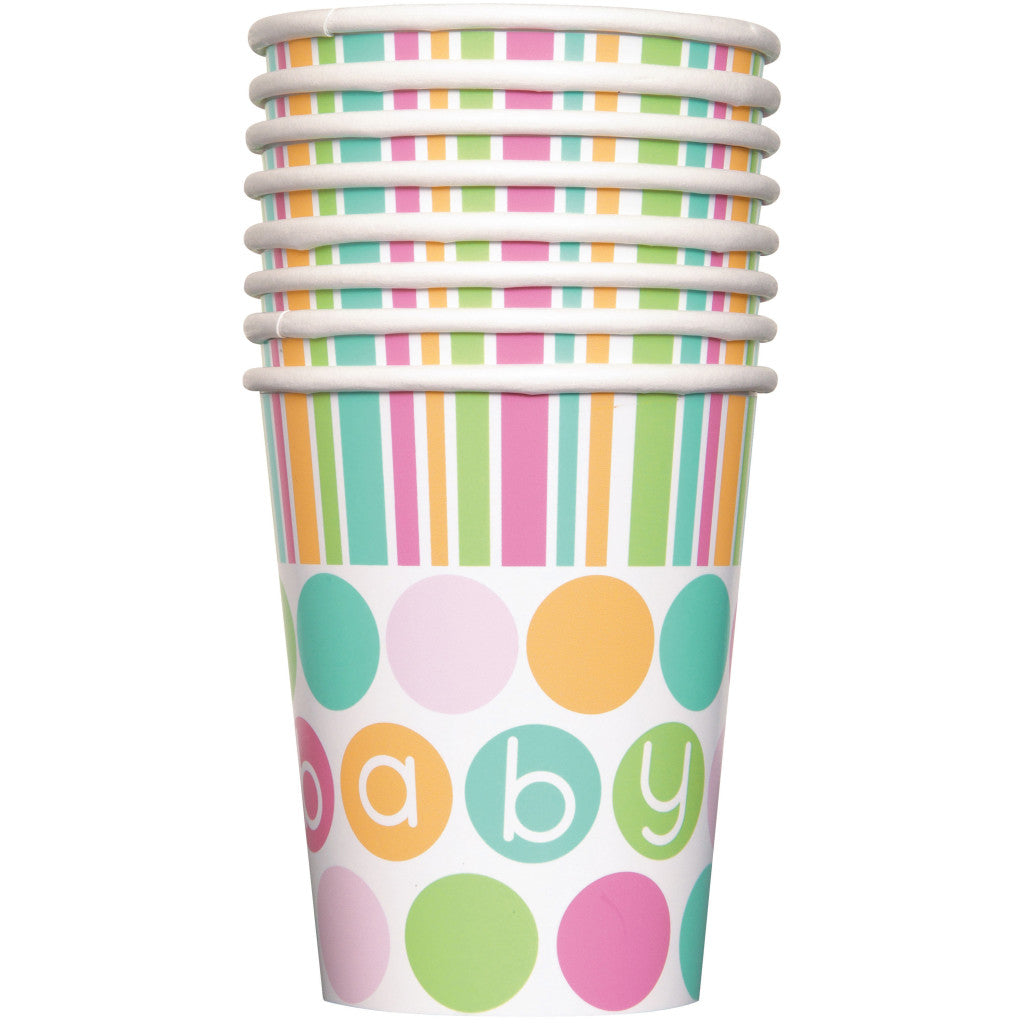 Pastel Baby Shower 9oz Cups, 8ct 