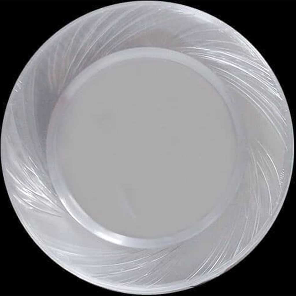 Round Clear Etched Plastic 7in 10ct 