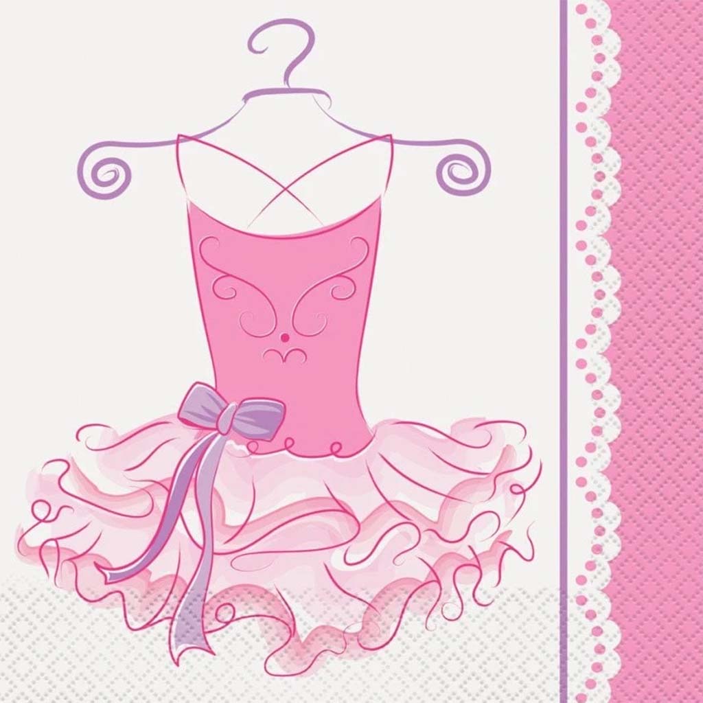 Pink Ballerina Luncheon Napkins, 16ct 