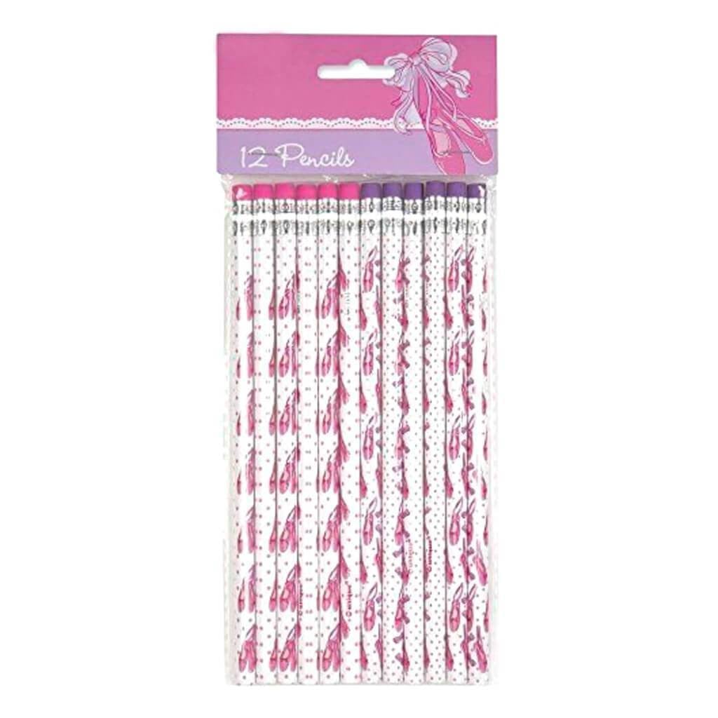 Pink Ballerina Pencils, 12ct 