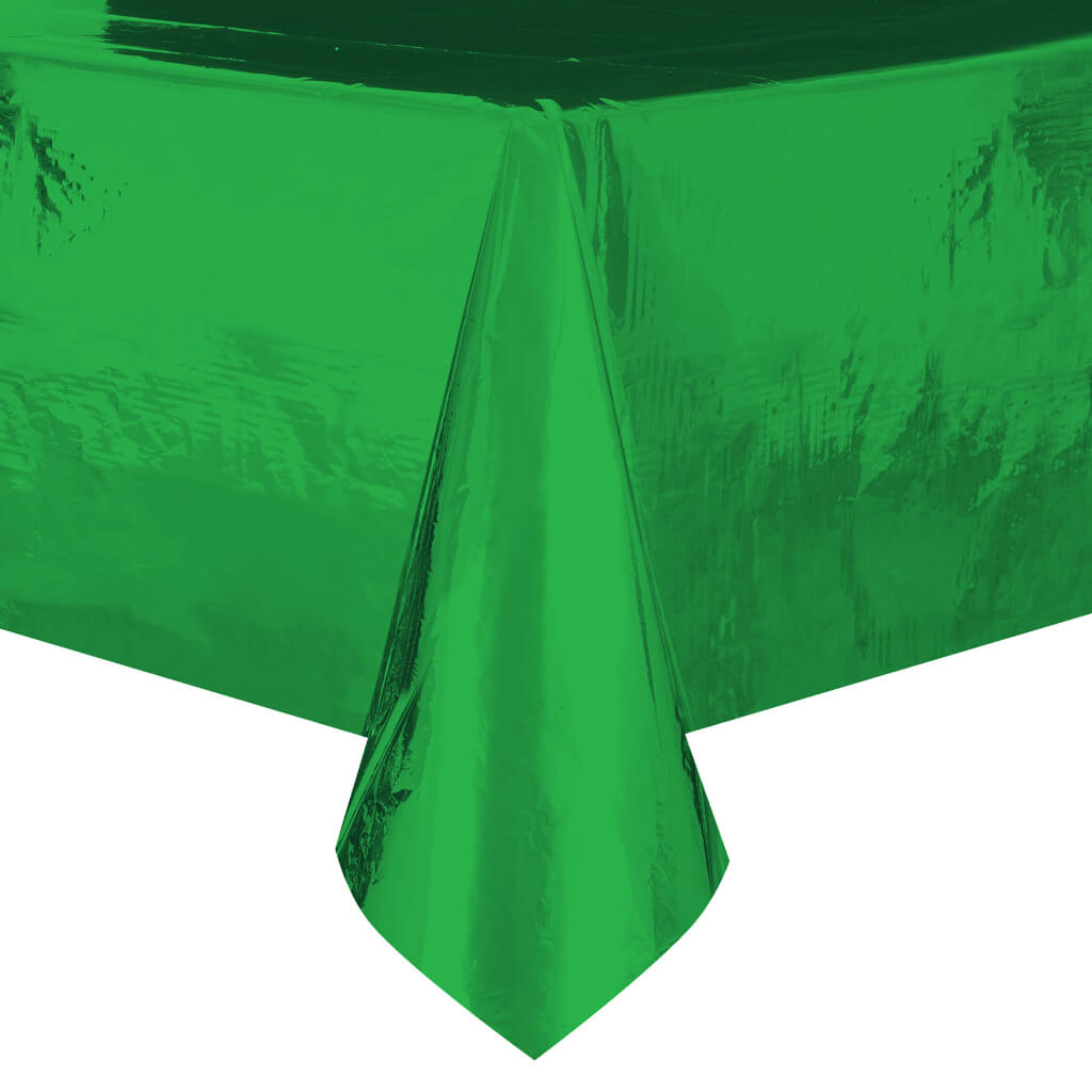 Green Foil Rectangular Table Cover 54in x 108in 