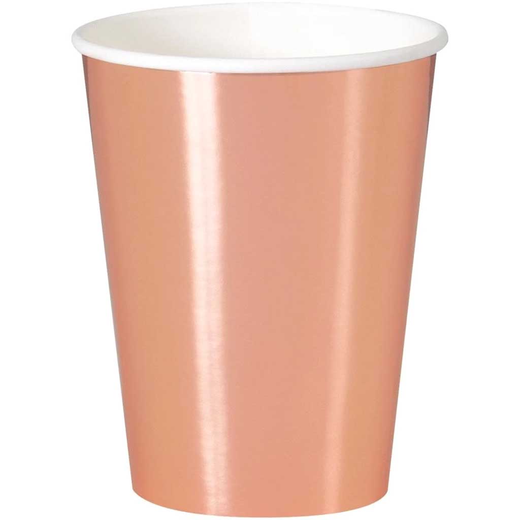 Rose Gold 12oz Cups, 8ct 