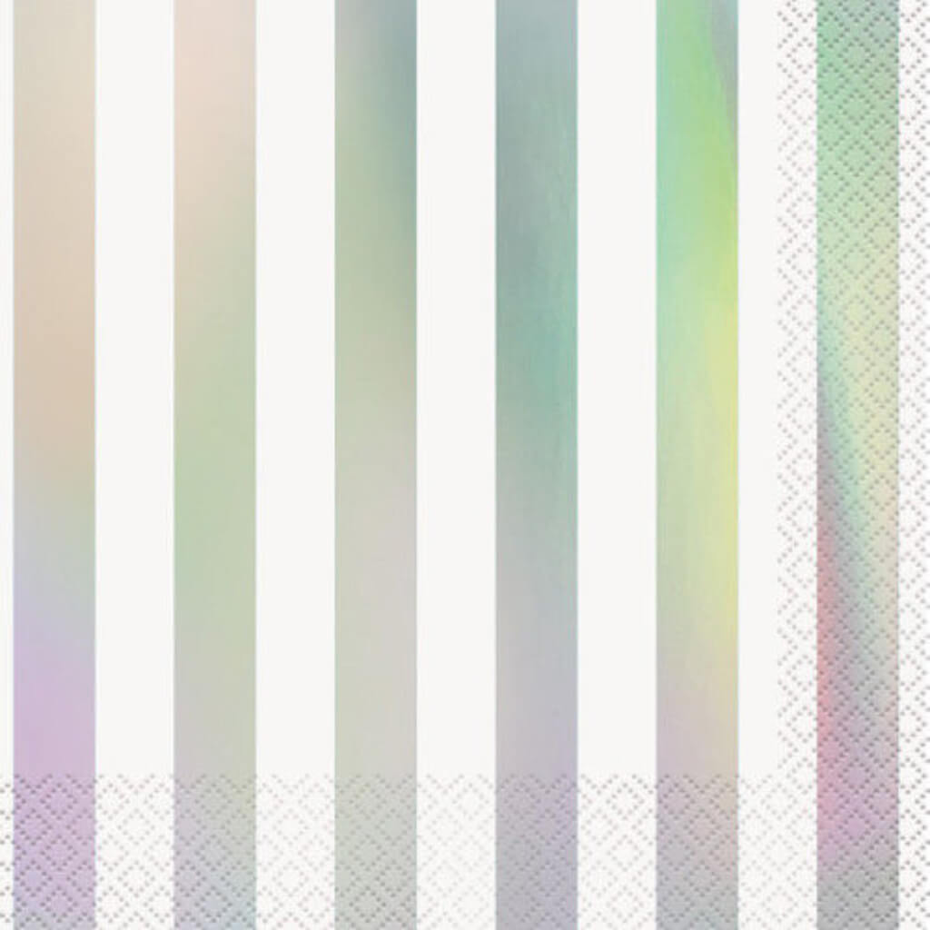 Iridescent Stripes Luncheon Napkin, 16ct 