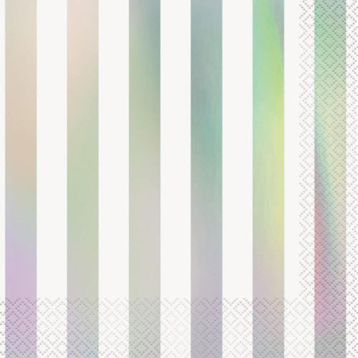 Iridescent Stripes Luncheon Napkin, 16ct 