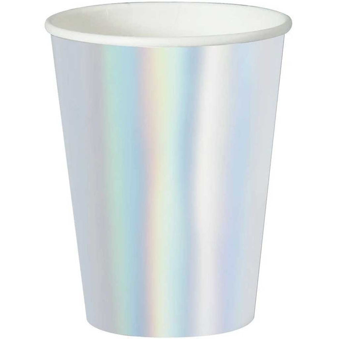 Iridescent 12oz Paper Cups, 8ct 