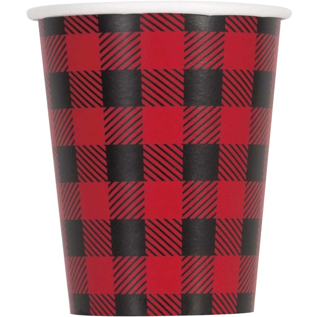 Plaid Lumberjack 9oz Cups, 8ct 