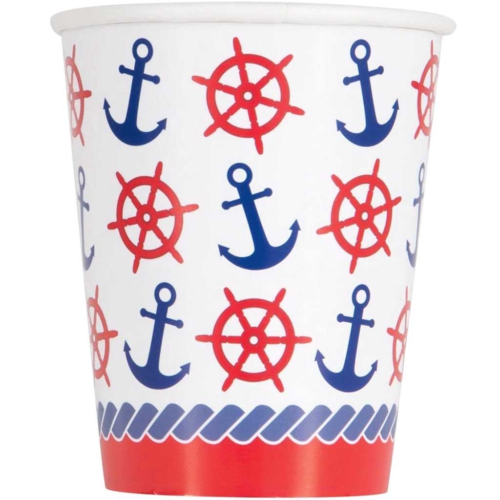 Nautical 9oz Cups, 8ct 