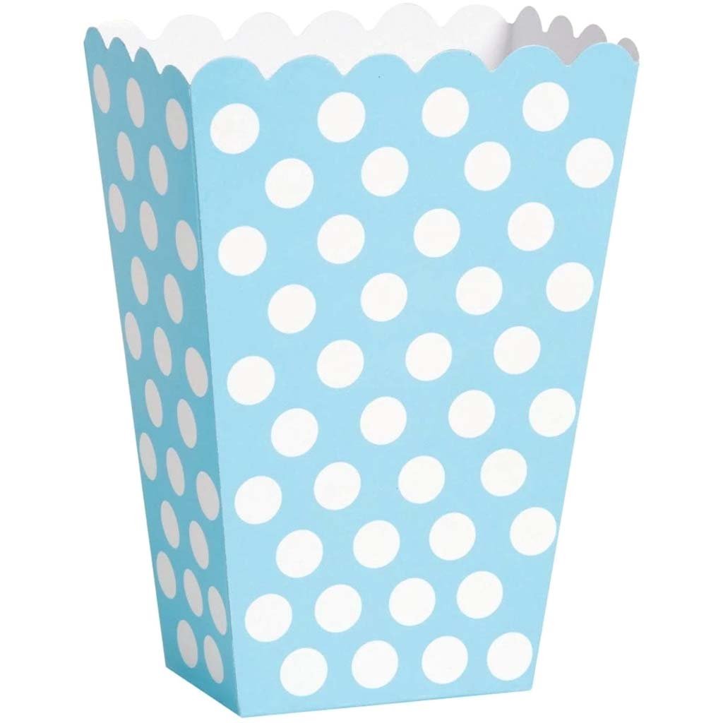 Treat Boxes 8ct, Powder Blue Dots 