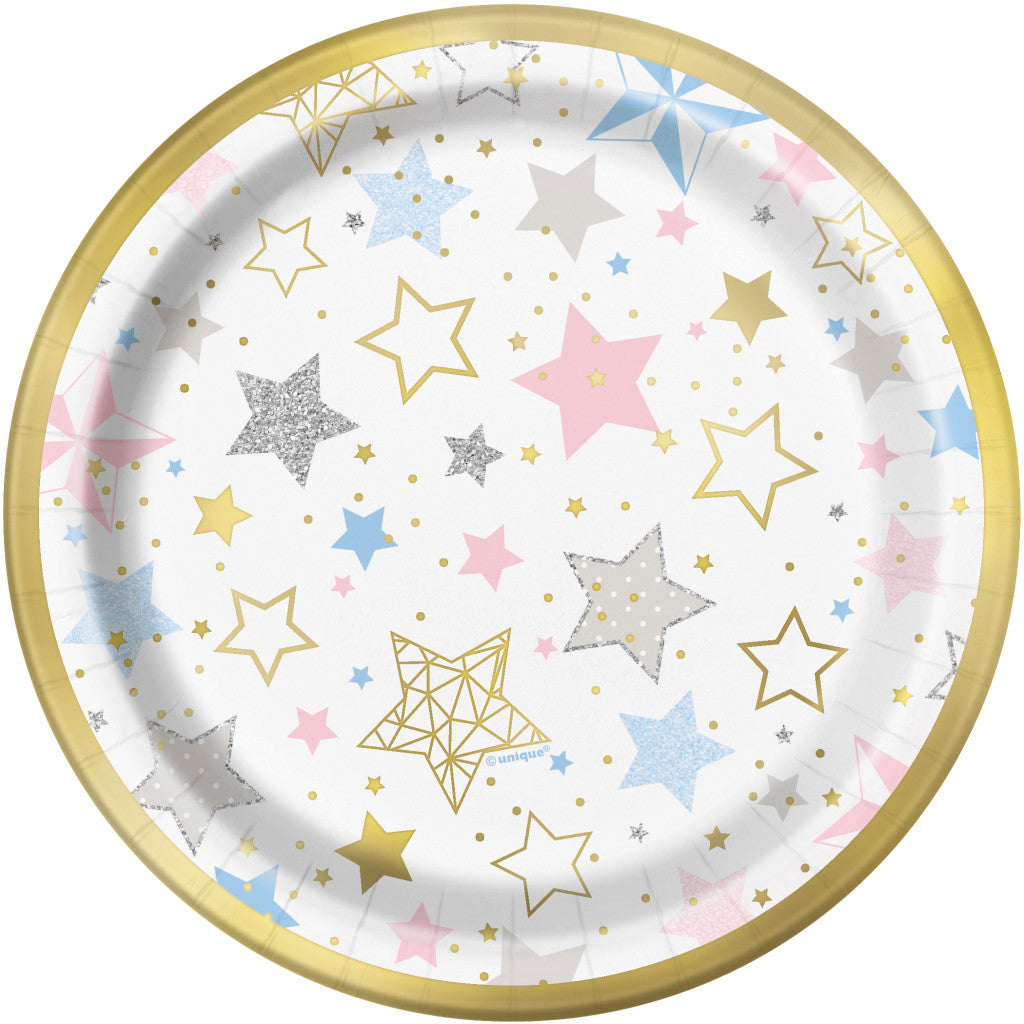 Round Dessert Plates 7in 8ct, Twinkle Twinkle Little Star 