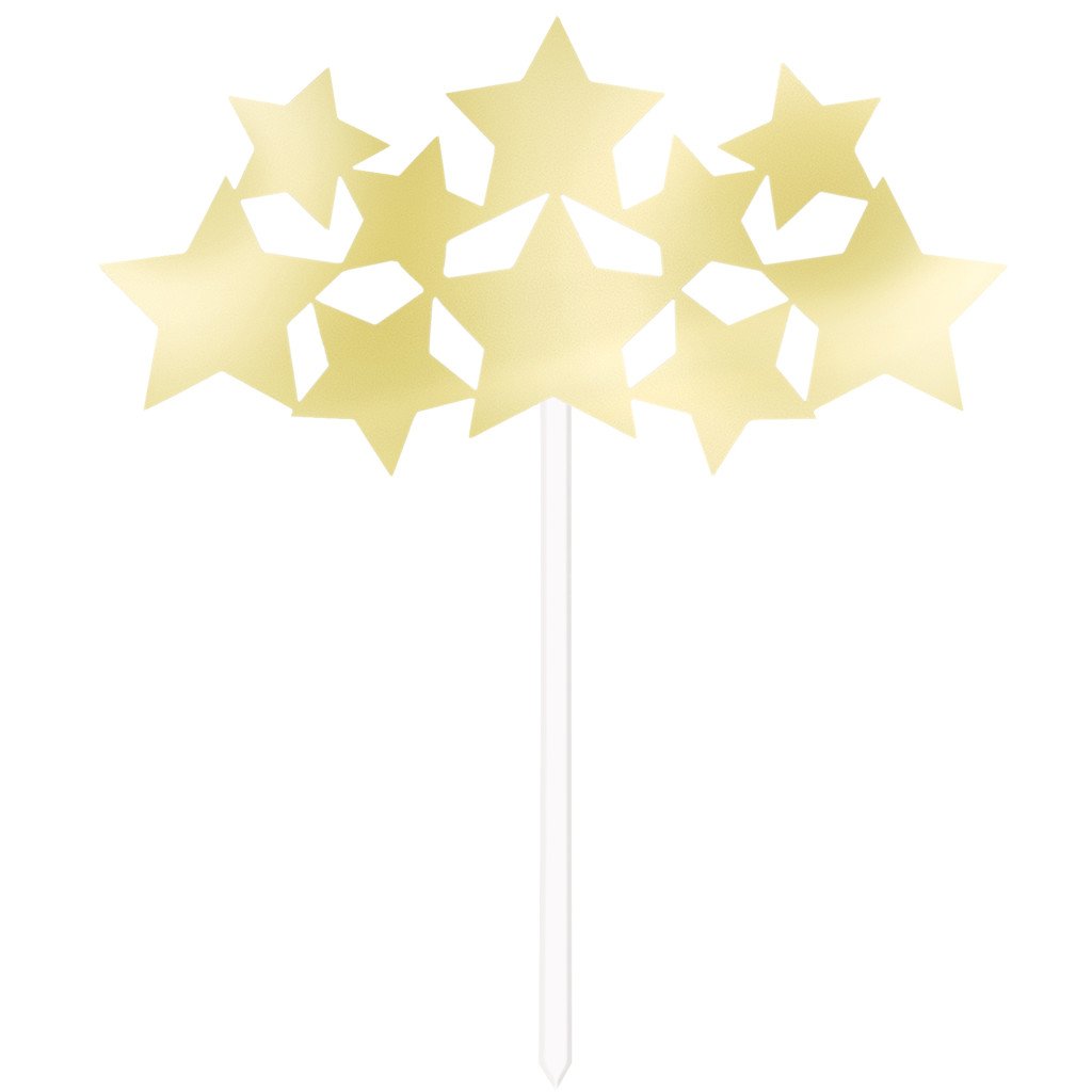 Cake Topper Gold Foil Stars 