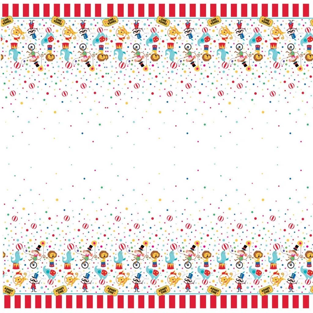 RectangularTable Cover, 54in x 84in Circus Carnival 