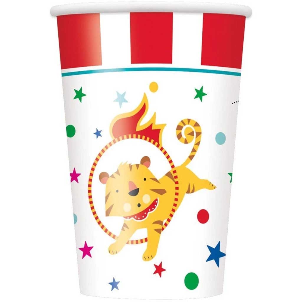 Circus Carnival 9oz Cups, 8ct 