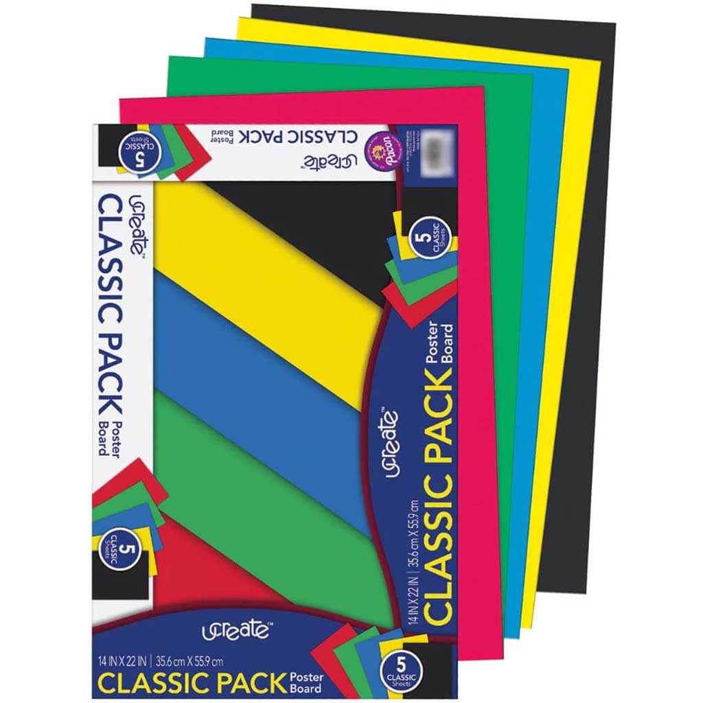 Primary Poster Board 14in x 22in Assorted Colors