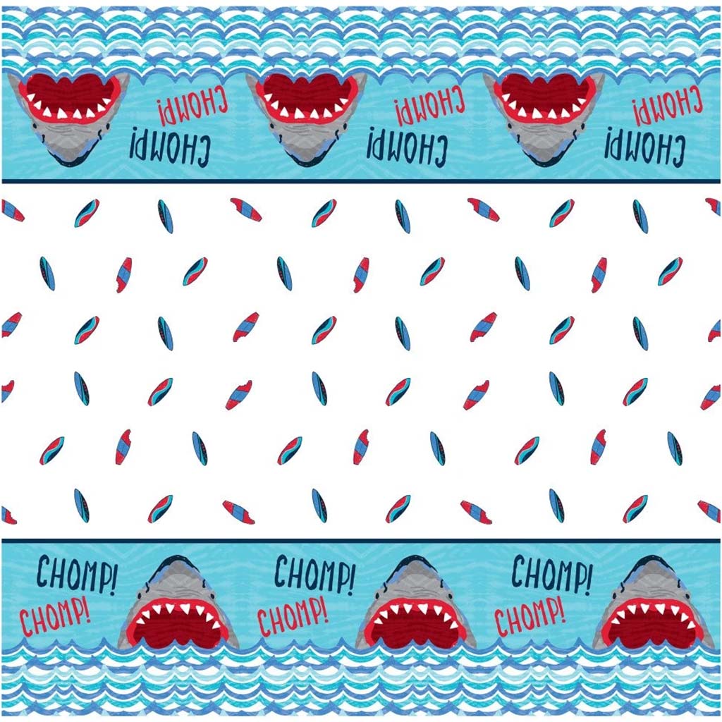 Rectangular Table Cover, 54in x 84in Shark Party 