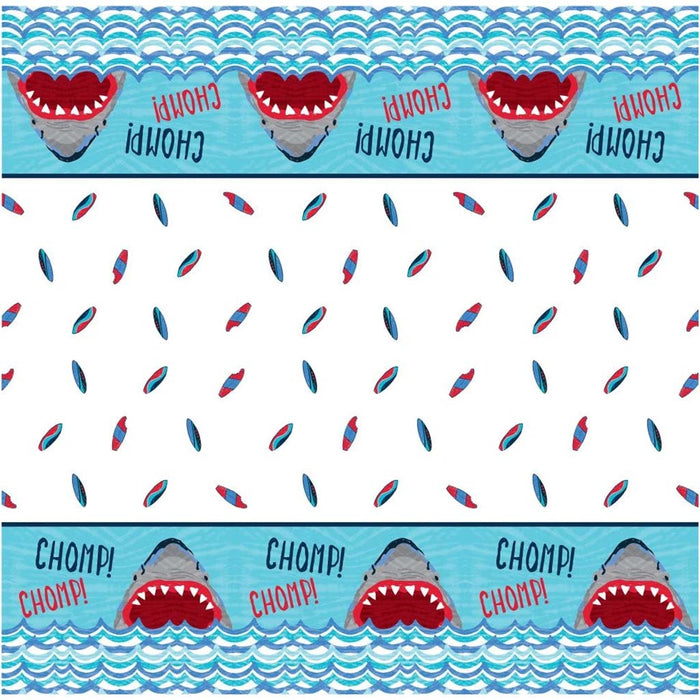 Rectangular Table Cover, 54in x 84in Shark Party 