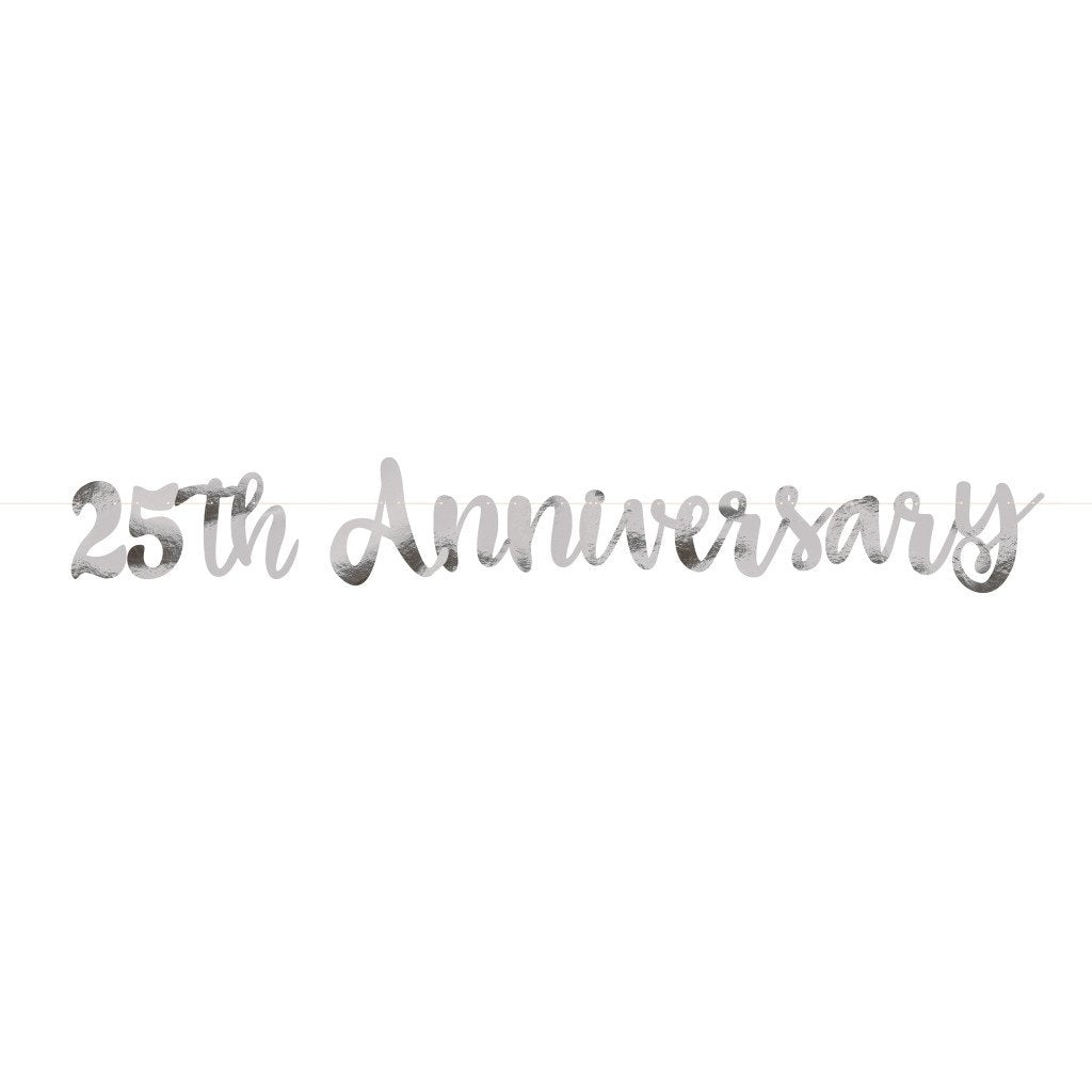 Banner Silver Script 25th Anniversary 