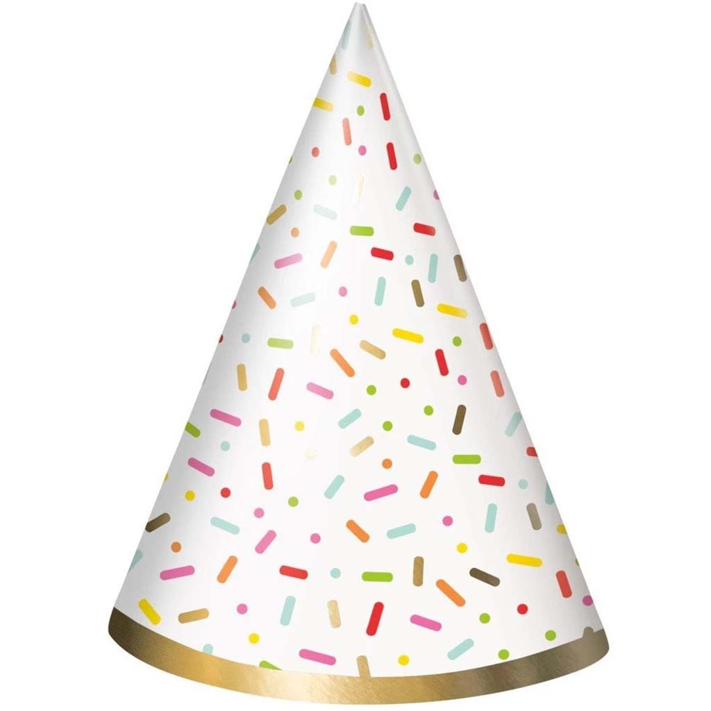 Donut Party Hat, 8ct 