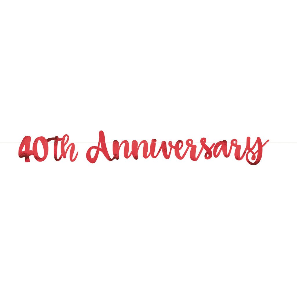 Banner Red Script 40th Anniversary 