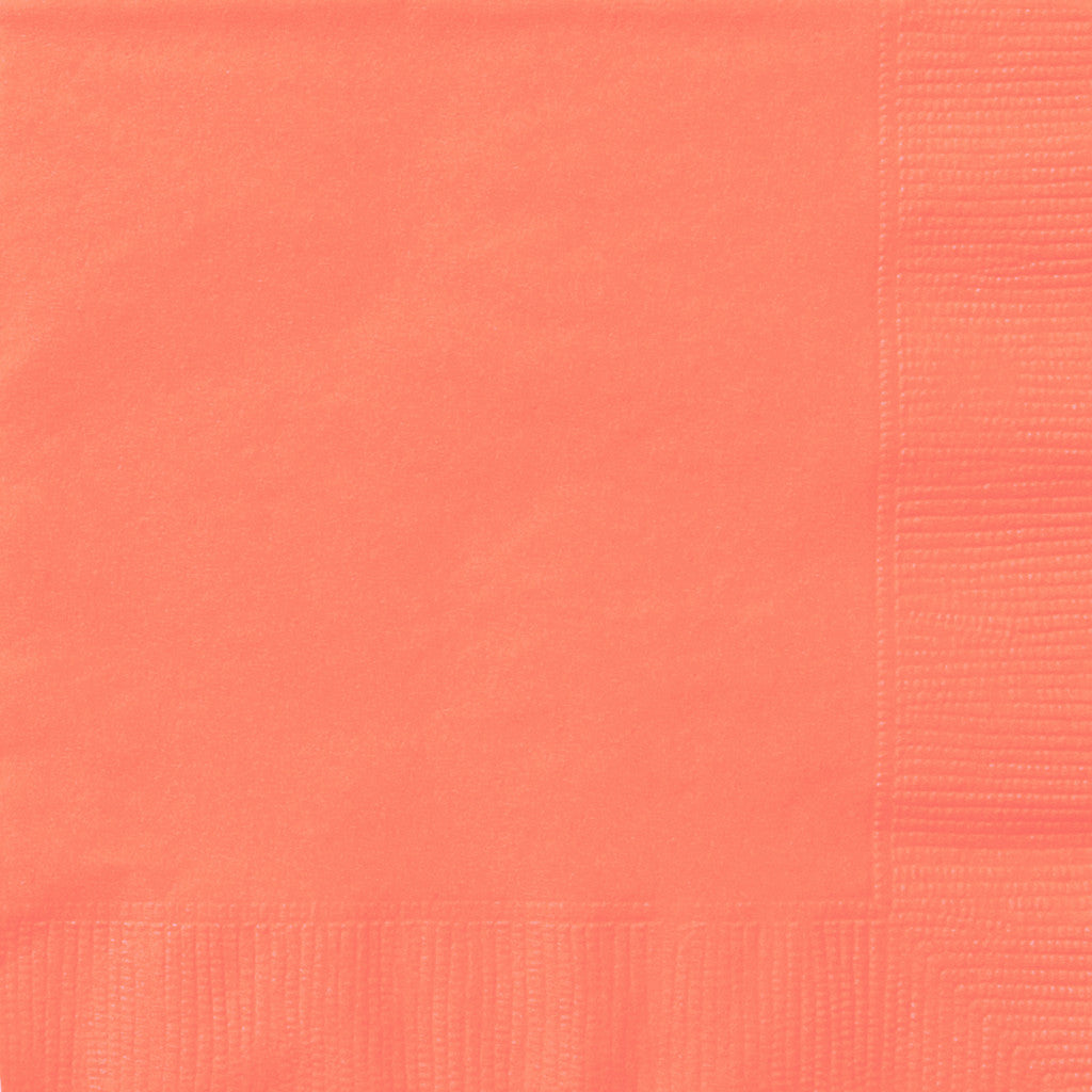 Coral Beverage Napkins, 20ct 